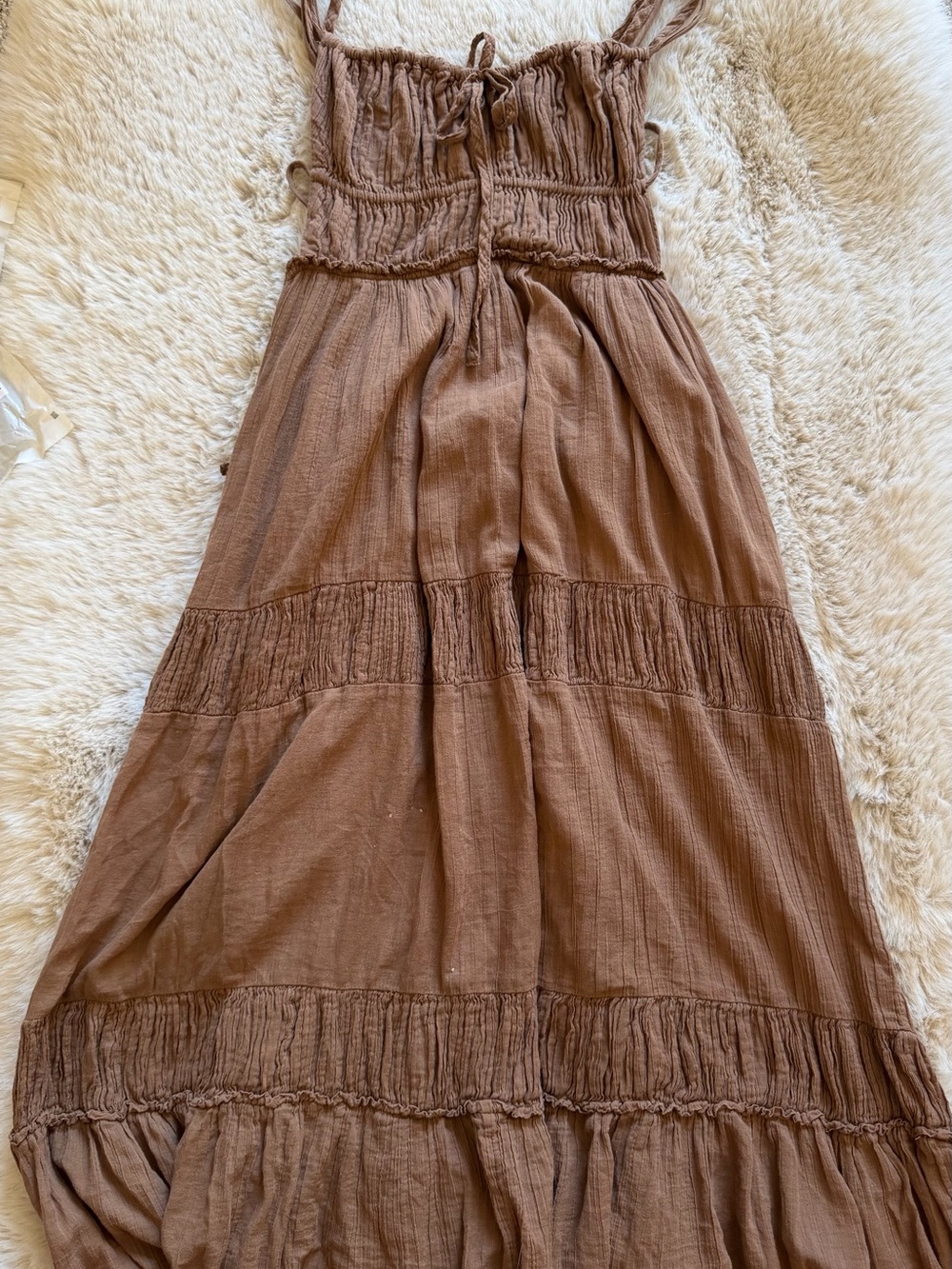 Free People Taking Sides Maxi Dress- Otter